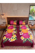 Hand Painted Rayon Bedsheet Set King Size Hand Painted Rayon Bedsheet Set King Size